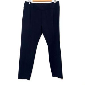 Eileen Fisher Stretch Ponte Pull On Tapered Pant - Black PL